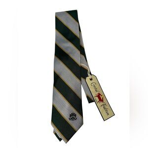NWT Coastal Tradition Green and Gray Striped Tie